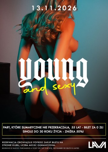 13.11.26r | Bilet dla singla 31 r.ż. - 40 r.ż. - YOUNG & SEXY SEX PARTY | SINGIEL