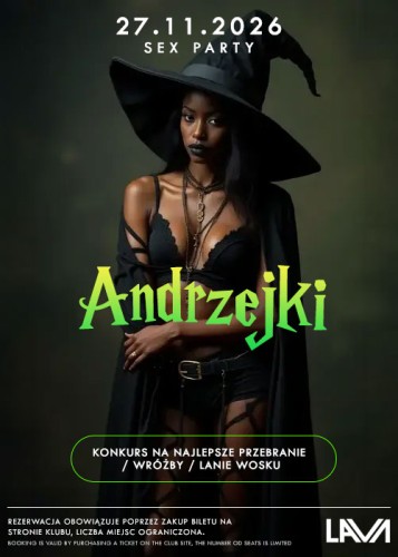27.11.26r | BILET PROMOCYJNY DLA ANDRZEJÓW - ANDRZEJKI - SEX PARTY | SINGIEL